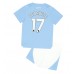 Manchester City Kevin De Bruyne #17 Replika Babykläder Hemma matchkläder barn 2023-24 Korta ärmar (+ Korta byxor)